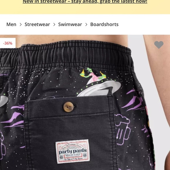 Flying Saucey Party Pants Swimsuit With Bottle Opener Ring - Picture 2 of 13